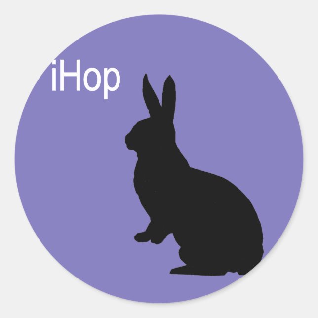 Sticker Rond Sauter Bunny Pâques (Devant)