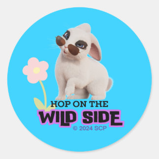 Sticker Rond Sauter sur le côté sauvage