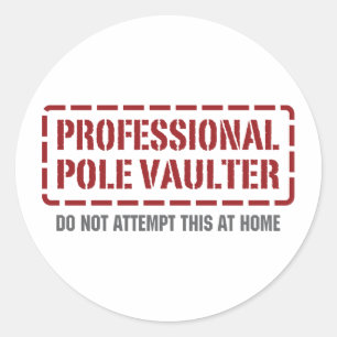 Sticker Rond Sauteur de Polonais professionnel