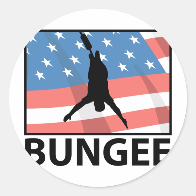 Sticker Rond Sauts De Bungee En Amérique (Devant)