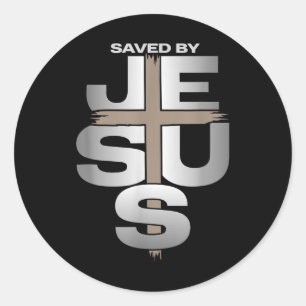 Sticker Rond Sauvé Par Jésus
