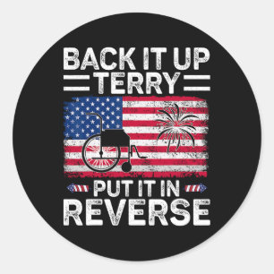 Sticker Rond Sauvegarder Terry Placez-Le Dans Les Feux D'Invers