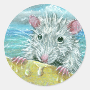 Sticker Rond Sauvetage au rat