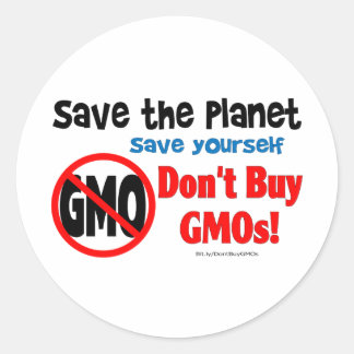 Sticker Rond Sauvez la planète, sauvez-vous : N'achetez pas les