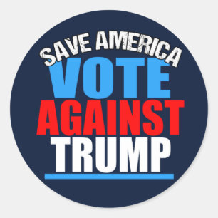 Sticker Rond Sauvez le vote de l'Amérique contre Trump