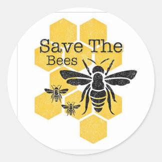 Sticker Rond Sauvez les abeilles