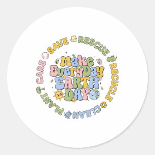 Sticker Rond Sauvez les abeilles Secourir les animaux Recycle C