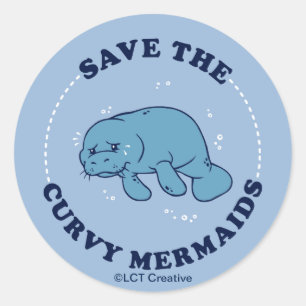 Sticker Rond Sauvez Les Sirènes Courbées