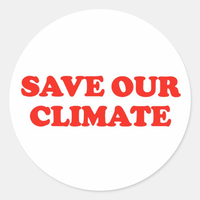 Sticker Rond Sauvez notre climat (Devant)