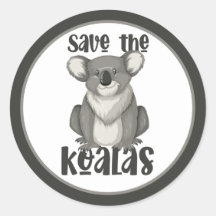 Sauvons l'autocollant Koalas