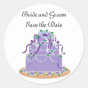 Sticker Rond "Save the date" pour mariage