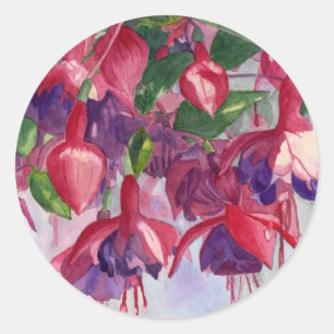 Sticker Rond Savoir fuchsia