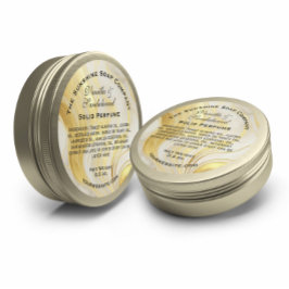 Sticker Rond Savon blanc et Faux Gold Marble cosmétique