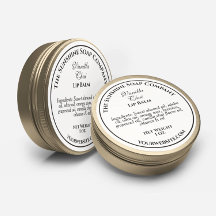 Savon cosmétique blanc de style vintage avec texte