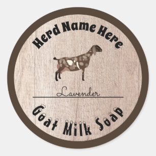 Sticker Rond Savon de lait de chèvre nubien personnalisé