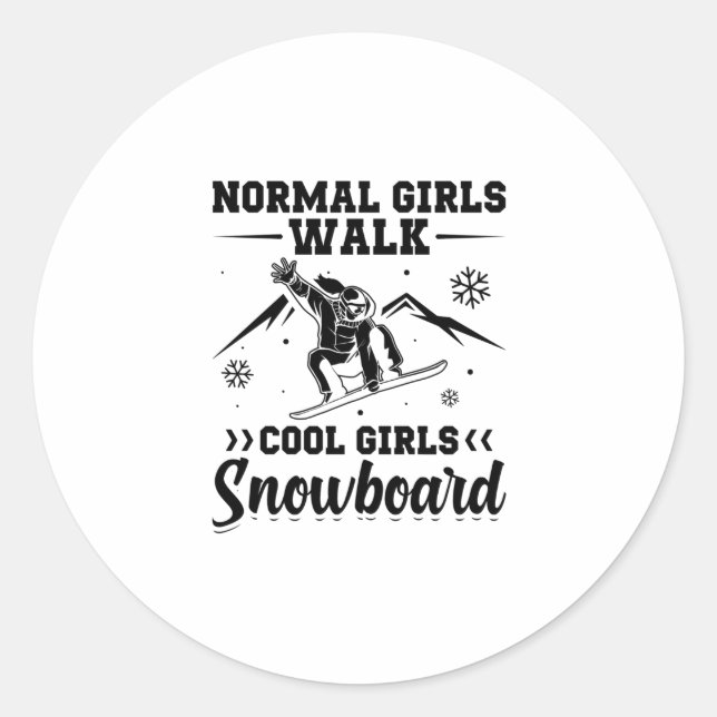 Sticker Rond Sayers de snowboard | Cadeaux hivernaux de snowboa (Devant)