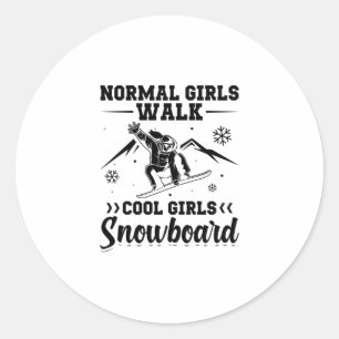 Sticker Rond Sayers de snowboard   Cadeaux hivernaux de snowboa