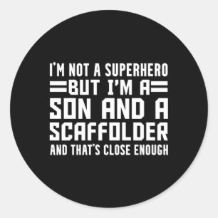 Sticker Rond Scaffolder Son Scaffold Builder échafaudage