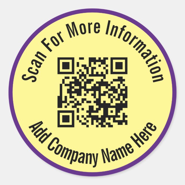Sticker Rond Scanner le code QR pour plus d'informations Affair (Devant)
