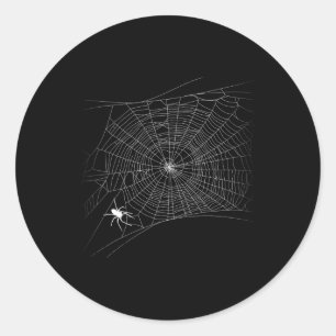 Sticker Rond Scanner Web - Black Widow Halloween