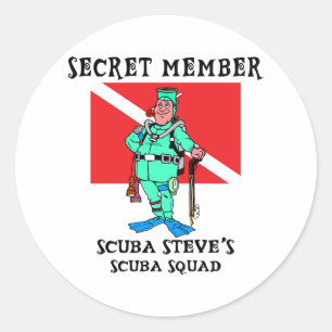 Sticker Rond SCAPHANDRE secret Steve de membre