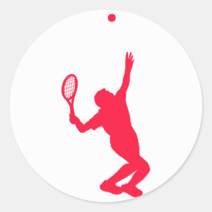 Sticker Rond Scarlet Red Tennis