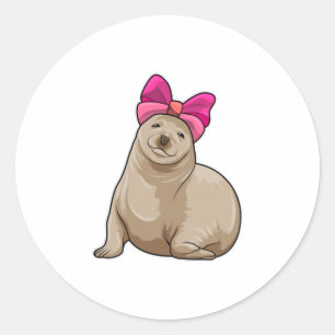 Sticker Rond Sceau avec ruban