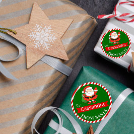 Sticker Rond Sceau cadeau de Noël