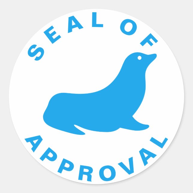 Sticker Rond Sceau d'approbation (Devant)