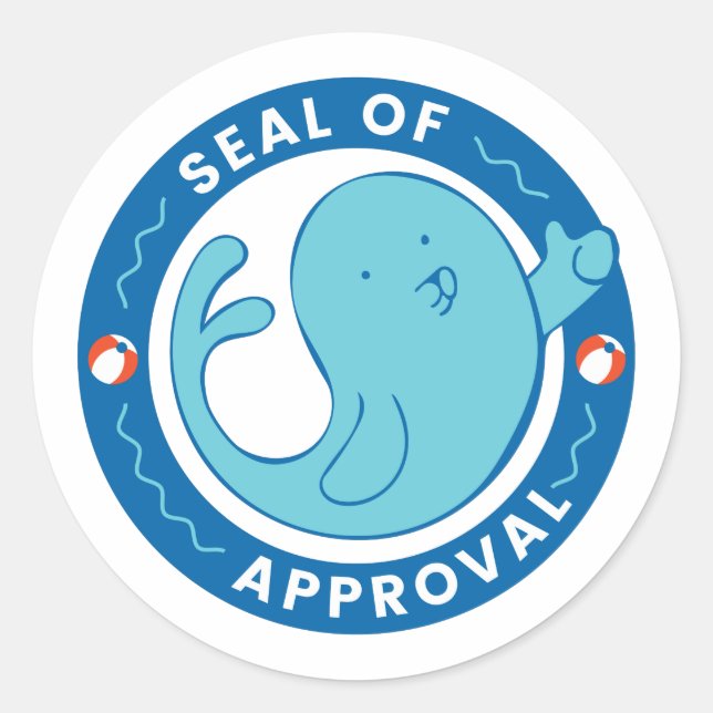 Sticker Rond Sceau d'approbation (Devant)