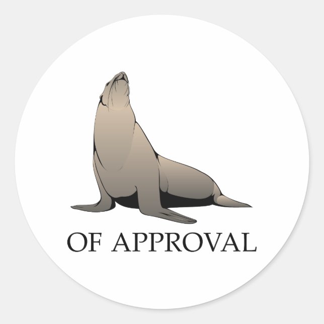 Sticker Rond Sceau D'Approbation (Devant)