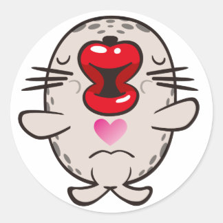 Sticker Rond sceau de baiser