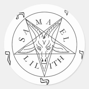 Sticker Rond Sceau de Baphomet