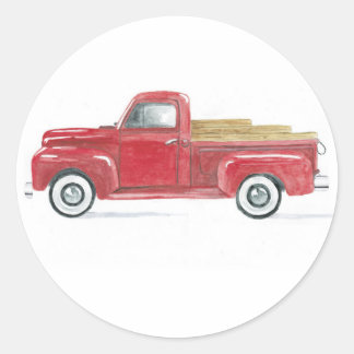 Sticker Rond Sceau de camion rouge