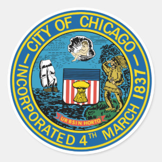 Sticker Rond Sceau de Chicago