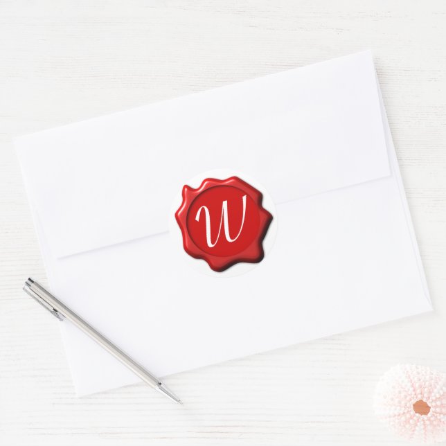 Sticker Rond Sceau de cire (Enveloppe)