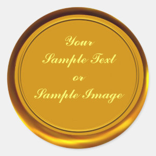 Sticker Rond Sceau de cire d'or