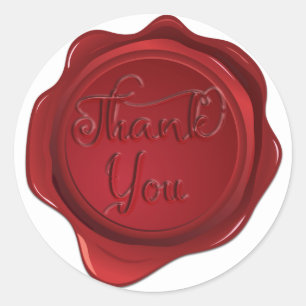 Sticker Rond Sceau de cire rouge Sweet 16 élégant mariage