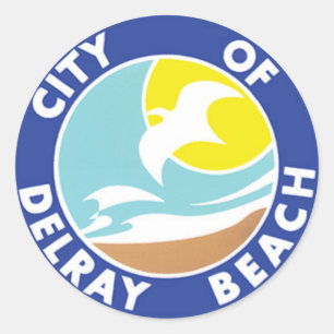 Sticker Rond Sceau de Delray Beach, Floride