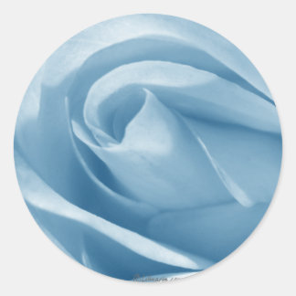 Sticker Rond Sceau de Faire-part de mariage Rose bleu
