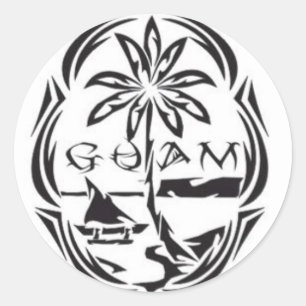 Sticker Rond Sceau de Guam