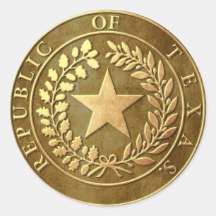 Sticker Rond Sceau de la République du Texas