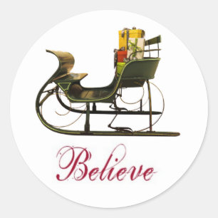 Sticker Rond Sceau de l'enveloppe de calligraphie vintage et cr