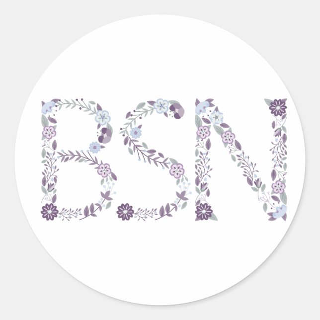Sticker Rond Sceau de l'enveloppe de graduation de l'infirmière (Devant)