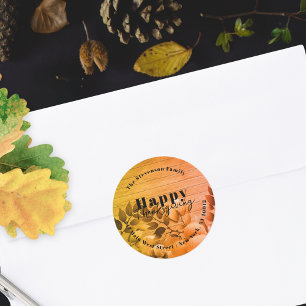 Sticker Rond Sceau de l'enveloppe de l'adresse de retour de Tha