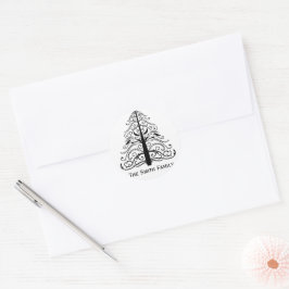 Sticker Rond Sceau de l'enveloppe de l'arbre de Noël