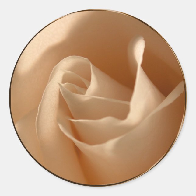 Sticker Rond Sceau de l'enveloppe de Mariage Rustique Cream Ros (Devant)