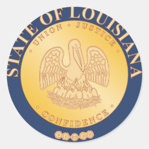 Sticker Rond Sceau de Louisiane (1890-2010)
