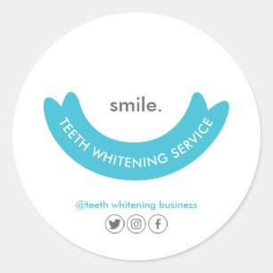 Sticker Rond Sceau de soins de blanchiment des dents