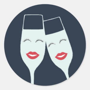 Sticker Rond Sceau de toast mariage